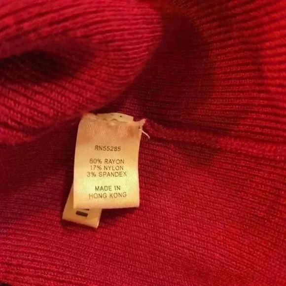 Express Design Studio Mock Turtleneck Cap Sleeve Sweater Fushia Size XS - Picture 7 of 7